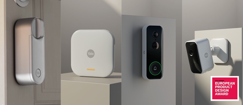 Unsere neuen Yale Smart Sicherheitsgeräte wurden mit dem renommierten European Product Design Award ausgezeichnet