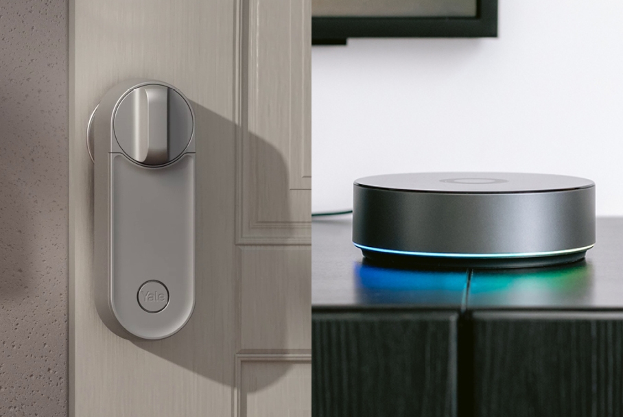 Yale Silver Smart Lock und Homey Gerät